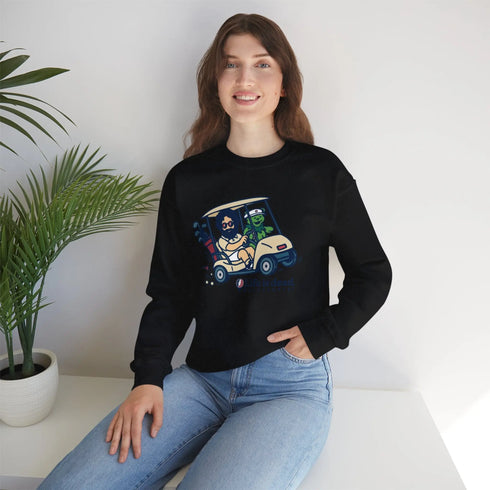 Grateful Dead - Joy Ridin' Jerry and The Bear | Life is dead. Crewneck Sweatshirt - StealieShop